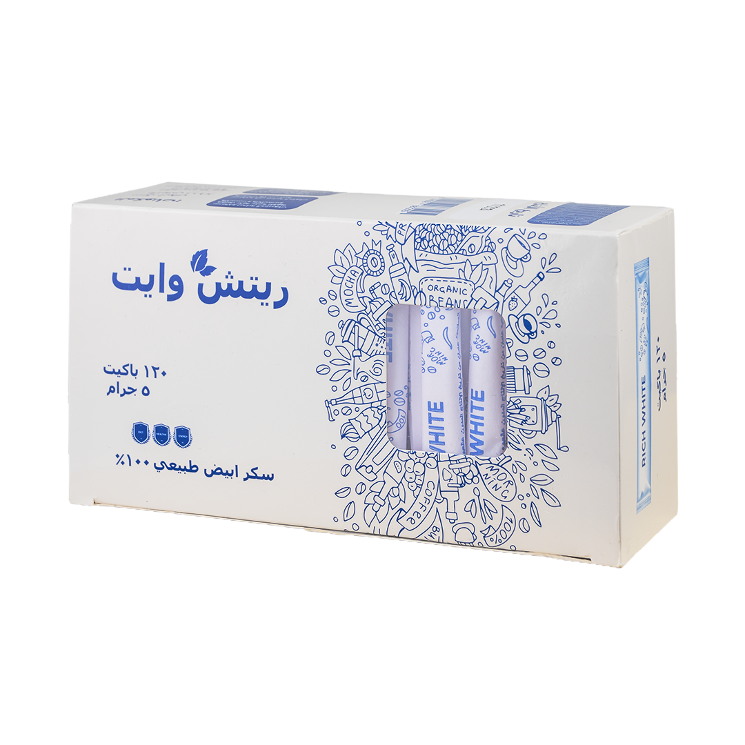 DSC-5406 Rich White Sugar Box – 120 Sachets - الصورة 1